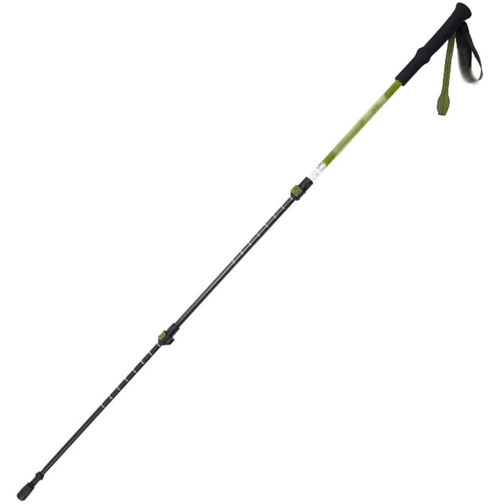 Bastone da Passeggio Leggero Antiurto, Bastoncino da Trekking con Impugnatura in Eva, Chiusure A Scatto Rapide E Regolabili, per Viaggi E Avventure all'Aria Aperta(Green Color)