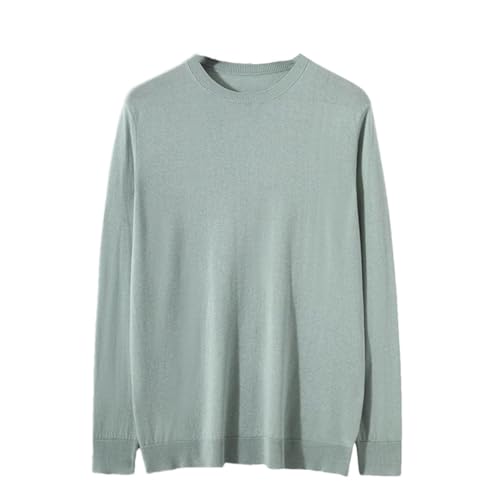 Men's Thin 85 Percent Mulberry Silk 15 Percent Cashmere Sweater Long Sleeve Pullover Business Leisure Worsted Knit