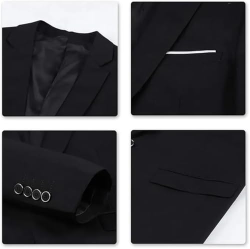Men's 2-Piece Slim Fit Suit Business Wedding Modern Suits Jacket Suit Trousers2