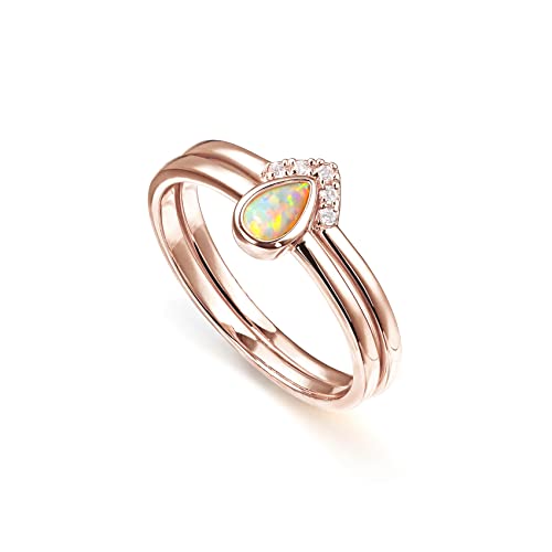 21C-R02 Stackable Ring (Rose Gold Plated, 7) #TOP28