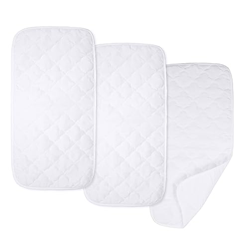 American Baby Company Ultra Soft Microfiber Quilted Waterproof Changing Table Pad Liners, 11.5" x 23" 3 Count