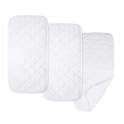 American Baby Company Ultra Soft Quilted Waterproof Changing Table Pad Liners, 11.5" x 23" 3Count