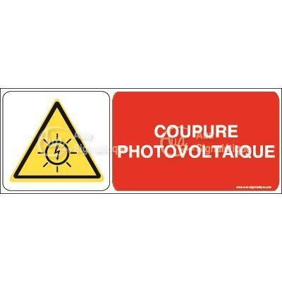 AUA SIGNALETIQUE - Panneau Coupure photovoltaïque - B - 160x60