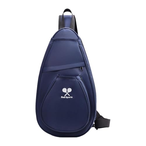 Lljsszr Mochila para Tênis, Bolsa para Raquete de Tênis de Mesa, Bolsa para Raquete de Pingue-pongue, Bolsa de Ombro, Bolsa Peitoral com Zíper, de Tecid, Azul
