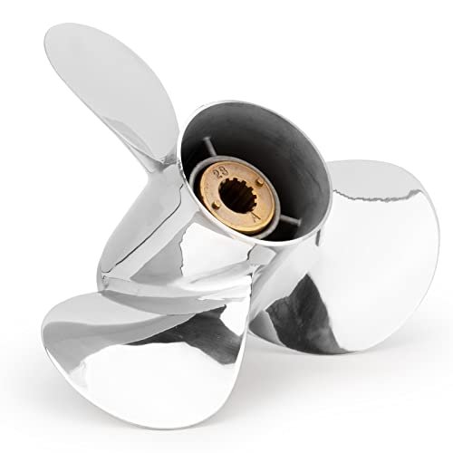 Image of Upgrade Stainless Steel Outboard Boat Propeller for Mercury Engines 40-60HP, 13 Tooth, RH