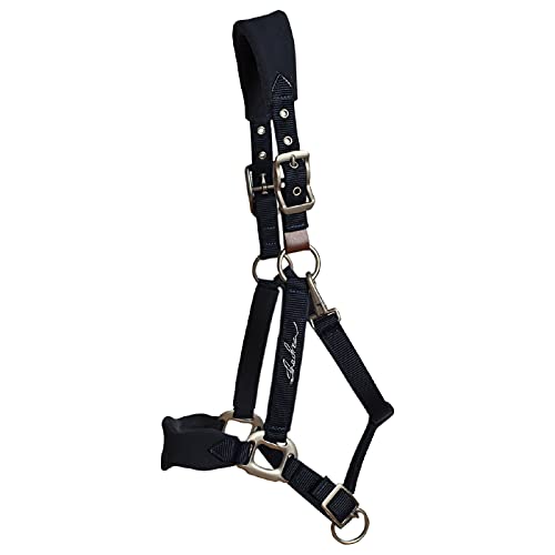 SHEDROW Nylon, Fleece Horse Halter w/Replaceable Leather Breakaway Loop, Fleece-Lined Cheeks, Nose & Crown Halter for Horse | Full/Reg Horse