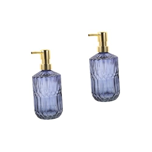 FOMIYES 2 Piezas Regadera De Vidrio Jarabe Dispensador Botellas Rociar Pasta Neblina Recargable Champú Bomba Perfume Limpiador Líquido Contenedor De Jabón De Manos Grey Plastico