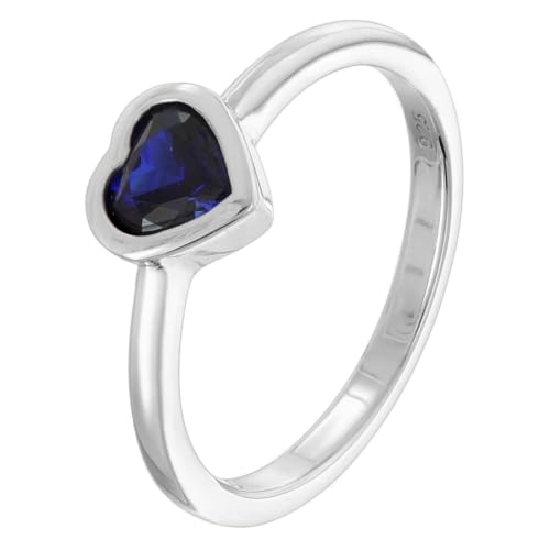 Bague argent avec zircon cubique bleu saphir taille 50, le cadeau idéal pour elle