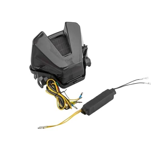 Feu arrière moto MT-07 anti-vibration avec clignotants fumés