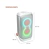 JBL PartyBox Stage 320 - Altoparlante portatile per feste con manico telescopico e ruote larghe e robuste, potente suono professionale, spettacolo di luci futuristico, fino a 18 ore di gioco,