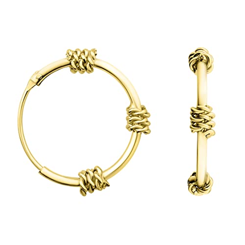 SOFIA MILANI - Pendientes para Mujeres en Plata de Ley 925 - Chapados en Oro - Creole de Retorcido - E1431