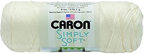 Caron Simply Soft Acrylic Aran Knitting Wool Yarn 170g - 9702 Off White