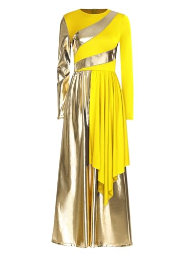 Robe danse liturgique métallique à effet fluide sur scène