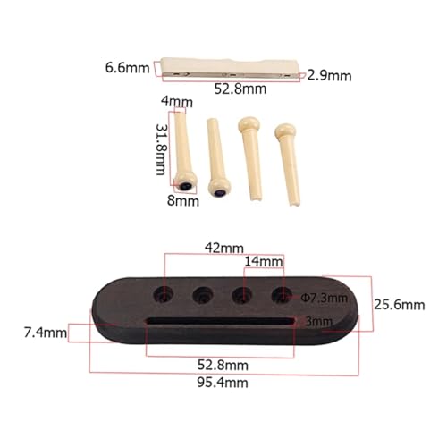 Selle de ukulélé et écrous de rechange pour optimiser la résonance des cordes