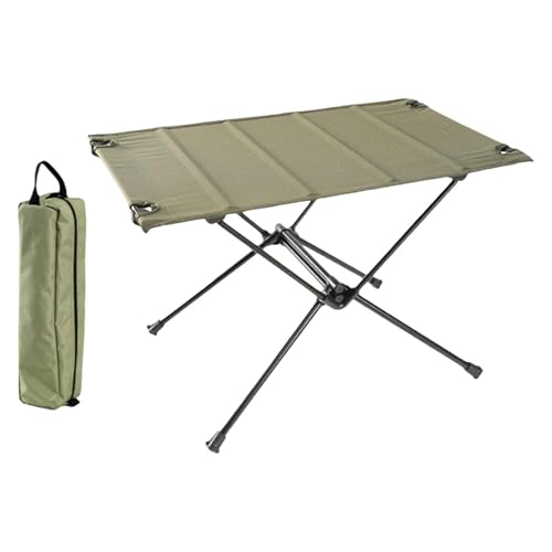 kowaku Folding Camping Table Outdoor Foldable Table with Storage Bag Furniture Beach Table Camping Desk for Backpacking Hiking Yard, Green