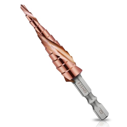 Stufenbohrer Metall, 3-13mm Kegelbohrer, HSS M35 Kobalt...