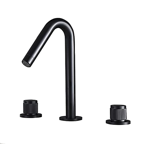 Robinet mitigeur de lavabo à économie d'eau 3 trous en laiton - 2