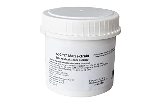Hobbybäcker - Flüssigmalz inaktiv (250 g) - Malzextrakt aus Gerste ist dunkel, enzyminaktiv und dickflüssig Cover