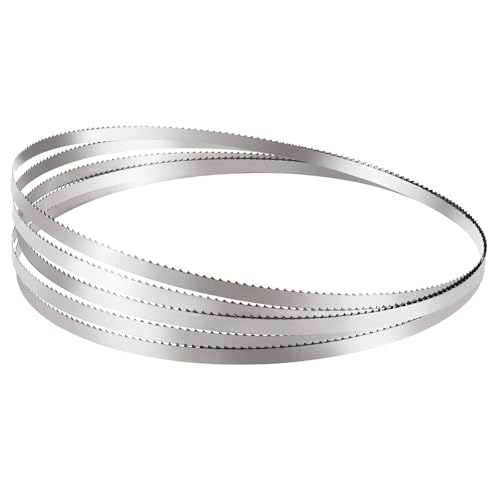 Happybuy 51.2x0.63x0.02 inch Band Saw Blade, 5 PCS Carbon Steel Meat Cutting Blades, Replacement for Commercial Bone Saw Machines, Rust-Proof Wrapped, Meat Processing