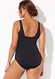 Model wearing Swimsuits For All Women's Plus Size Chlorine Resistant One Piece.