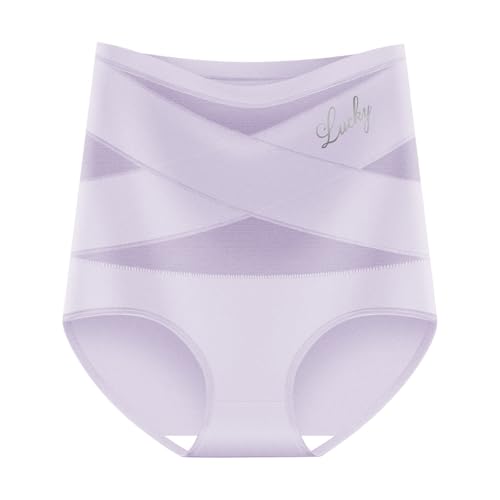 XAGMODSHN Bragas De Seda De con Control De Barriga De Cintura para Mujer Moldeador De Cuerpo De Malla Transpirable Tanga Invisible para La Recuperación Posparto Diaria Bragas De Mujer
