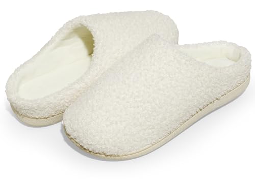 Anmerl Zapatillas para Mujer de Memoria de Espuma, Suave y Esponjosa Mule para Interiores/Exteriores, Zapatos de casa Cómodos y Cálidos, Antideslizantes
