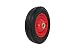 Shepherd Hardware 9636 8-Inch Semi-Pneumatic Rubber Tire, Steel Hub with Ball Bearings, Ribbed Tread, 1/2-Inch Bore Centered Axle