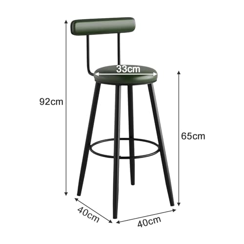 Chaise de bar simili-cuir et métal pour nettoyer facilement les taches de cuisine - 2