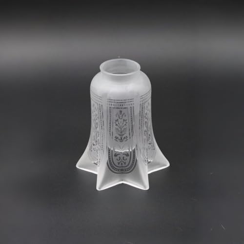 Image of Victorian Etched with Flare Glass Replacement Shade 2 1 /4 inch Fitter Lighting Parts New