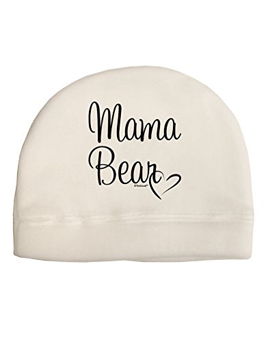 TOOLOUD Mama Bear with Heart - Mom Design Child Fleece Beanie Cap Hat White