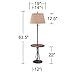 Franklin Iron Works Rustic Farmhouse Country Cottage Floor Lamp with Tray End Table 63.5