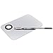 obmwang 1Pcs Pro Stainless Steel Cosmetic Makeup Palette Spatula Tool for Nail Art Eye Shadow Eyelash Makeup Professional Pigment Blending Lightweight 5.9 x 3.9 inches