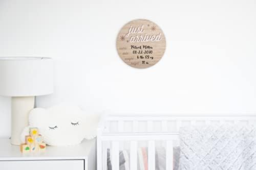 Reece Studio New Baby Birth Announcement Fill-In Photo Prop, Newborn Hospital Wooden Birthday Sign, Customizable New Baby Board, Gift For Expecting Moms (Pack of 2)