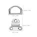 KICHOUSE Stainless Steel D-Ring Tie Down Anchor for Use Heavy-Duty Load Bearing Smooth Finish for Boats and Yachts Versatile Mooring and Equipment Attachment