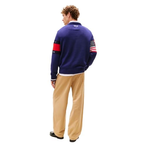 Tommy Hilfiger Men's Tommy X U.S. Sail GP Team Cotton Crew Neck Sweater4