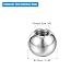 PATIKIL M5x10mm Ball Nuts Knob, 4 Pack Female Thread 304 Stainless Steel Round Blind Hole Screw Cap Cover for Lighting Machinery DIY Decoration Silver