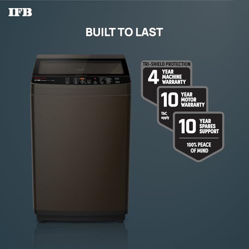 Image of IFB 7 Kg 5 Star AI Powered Fully Automatic Top Load Washing Machine (TL S1BRS 7.0Kg Aqua, Brown, 2X Power Steam, 4 Years Comprehensive Warranty)