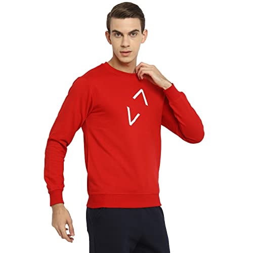 Image of YUUKI-Mens Poly PT RN Sweat-RED