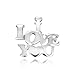 Produktbild ORDO Diamonds® Inschrift in Liebe, Silber 925, Damenanhänger, glatte und glänzende Oberfläche, Silber 925 Anhänger, Herz, gepunzt, 1.8g