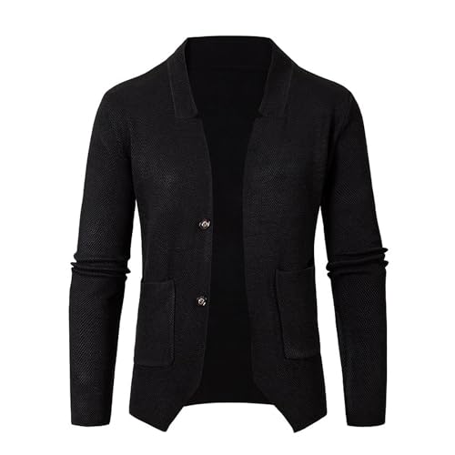 Chaqueta de lana hombre con botones de punto para oficina y moda diaria