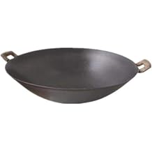 ift Kulakl  D kme Demir Tencere 34 Kalibre 60cm El Yap m  Gazl  F r n Wok Kaplamal  Demir Yap maz Evrensel 46cm-56cm 50cm 34cm