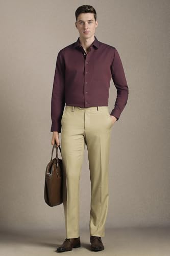 Image of Louis Philippe Men's Slim Fit Easy to Iron Everyday wear Premium Cotton Full Sleeve Solid Formal Shirt