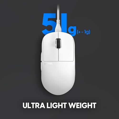 Image of Pulsar Gaming Gears X2H Wired Gaming Mouse, Ultra Lightweight 1.8 oz (51g), Symmetrical, Optical Switch, 26000 DPI, Motion Sync, PAW3395 Sensor (Medium, Wired, White)