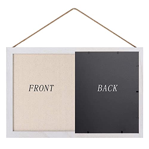 Emfogo 16X11 Wood Bulletin Boards With Linen Wall Bulletin Board For Home Kitchen Office Decorative Hanging Pin Board Frame Cork Board Light Bulletin Boards For Bedroom Pack Of 2 #TOP3