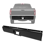 ALMULOO Rear Roll Pan Compatible with 1999-2006 Chevy Chevrolet Silverado GMC Sierra 1500 w/License Light & Flip Down License Plate Electrophoresis Steel
