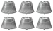 FCS Pack of 6 Click Sleeve for Siemens Signia Silk Primax Click Hearing Aid (Vented-Large).