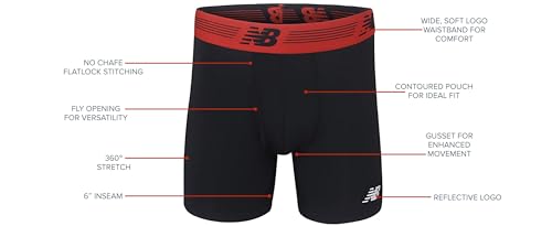 New Balance Men's Performance Boxer Briefs with Fly, Breathable Stretch Underwear, Moisture Wicking, Soft Waistband (3 Pack), Dragonfly/Steel/Ghost Camo Print, Medium by New Balance - Used condition - Image 6