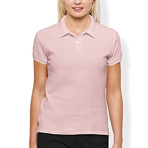 Kit 5 Camisas gola polo feminina lisa Factory 42 (Rosa Claro, Azul Claro, Verde Claro, Amarelo Claro