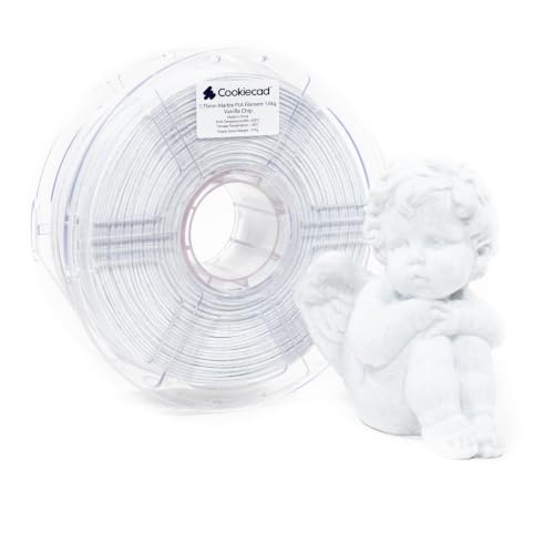 Cookiecad Vanilla Chip (White with Marble Flecks) Marble PLA 3D Printer Filament 1.75mm 1kg