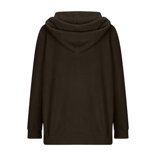 Womens Jackets Hoods Coats for Women Long Sleeve Warm Fuzzy Hooded Basic Winter Fall Outerwear 2025 Fashion Y2K4